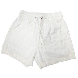 Women's Zenana White Shorts Draw String Size M